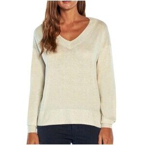 NWT Gap Lightweight V-Neck Sweater Heather Oatmeal- Size XXL